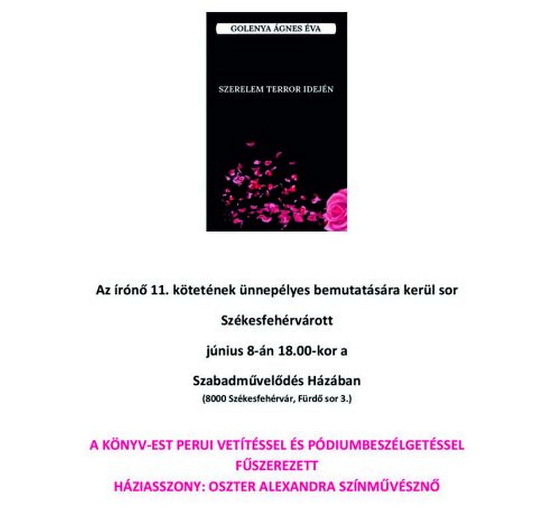 Szerelem terror idején - könyv-est perui vetítéssel és beszélgetéssel